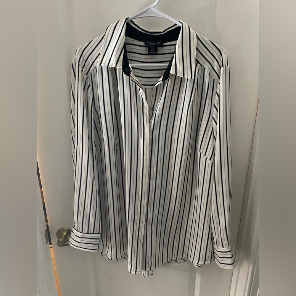 Rachel Zoe Monochrome Striped Blouse